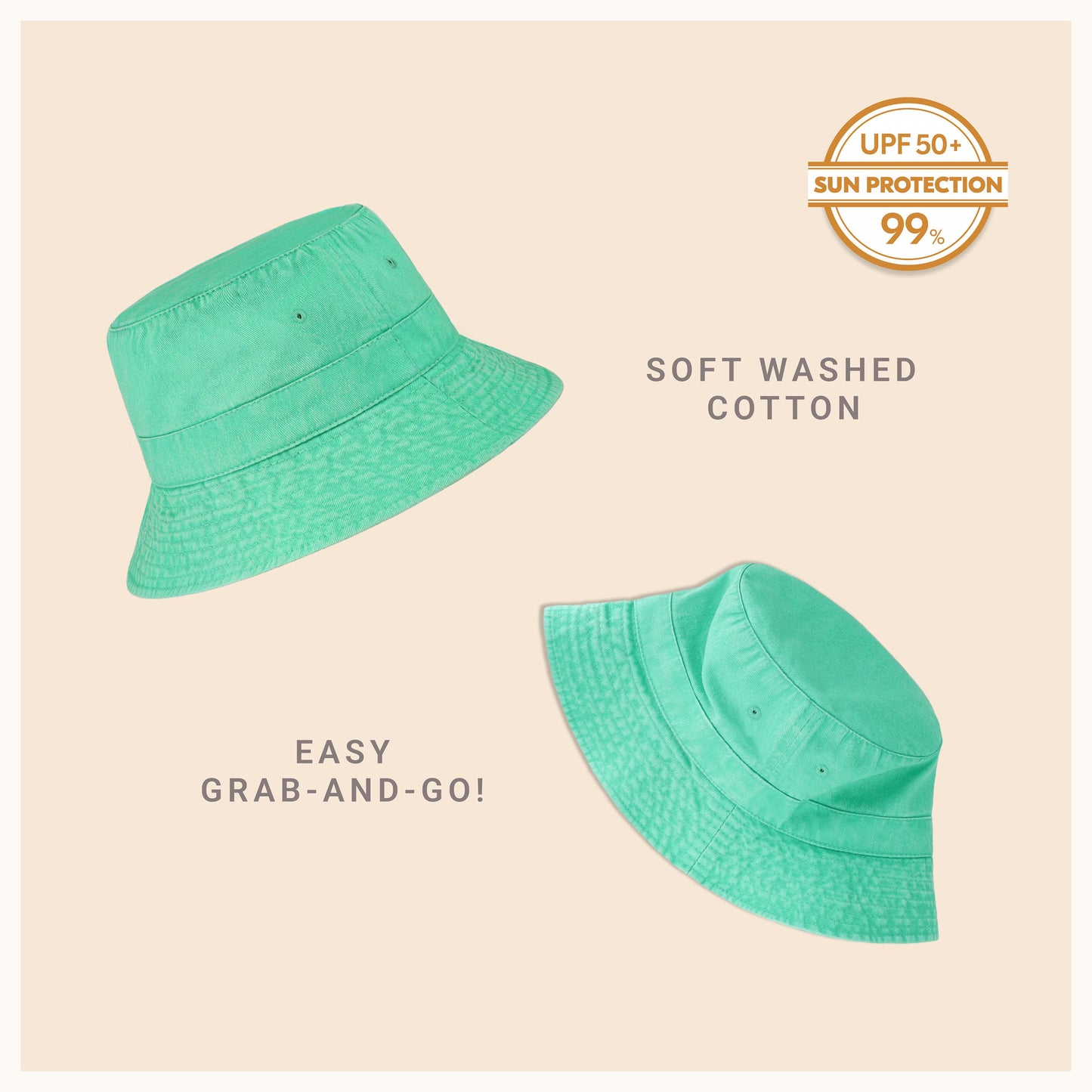 Classic Washed Cotton Bucket Hat – Unisex Canvas Sun Hat