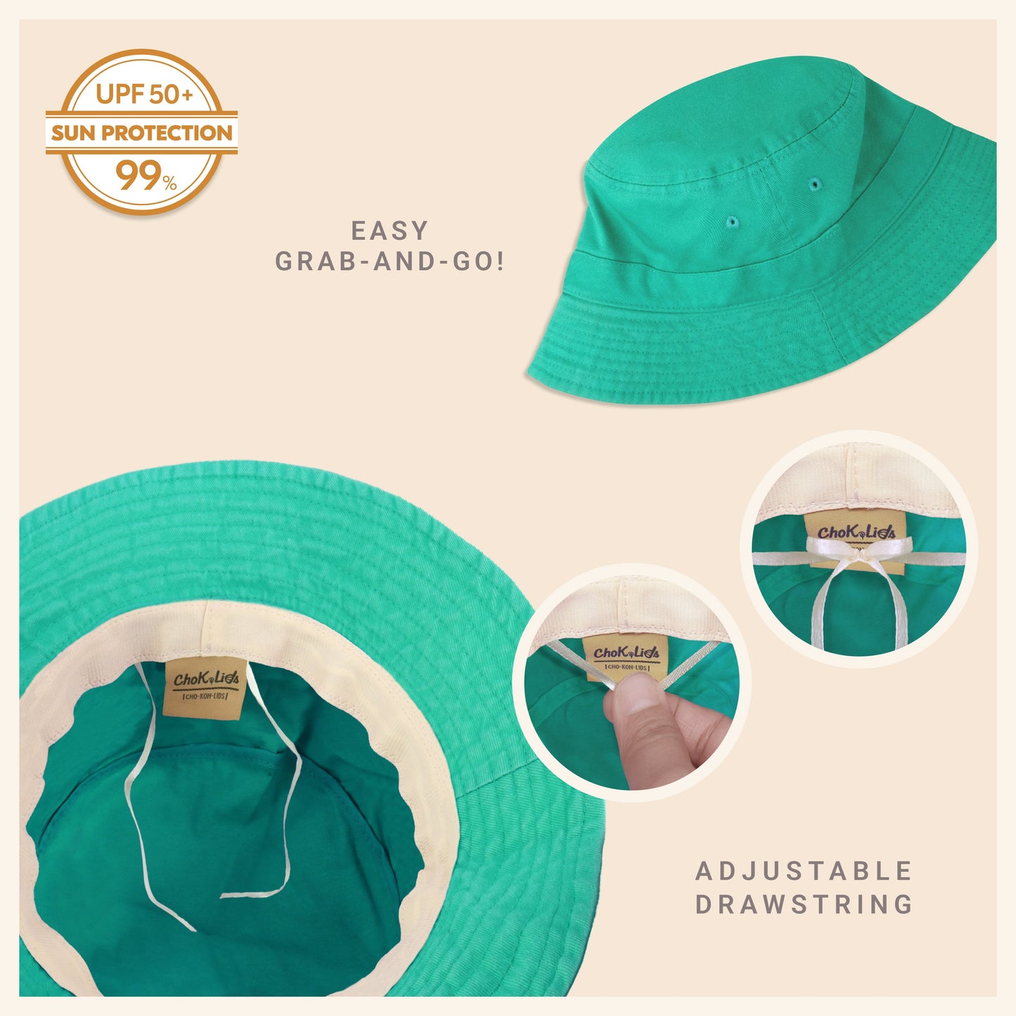 Classic Washed Cotton Bucket Hat – Unisex Canvas Sun Hat