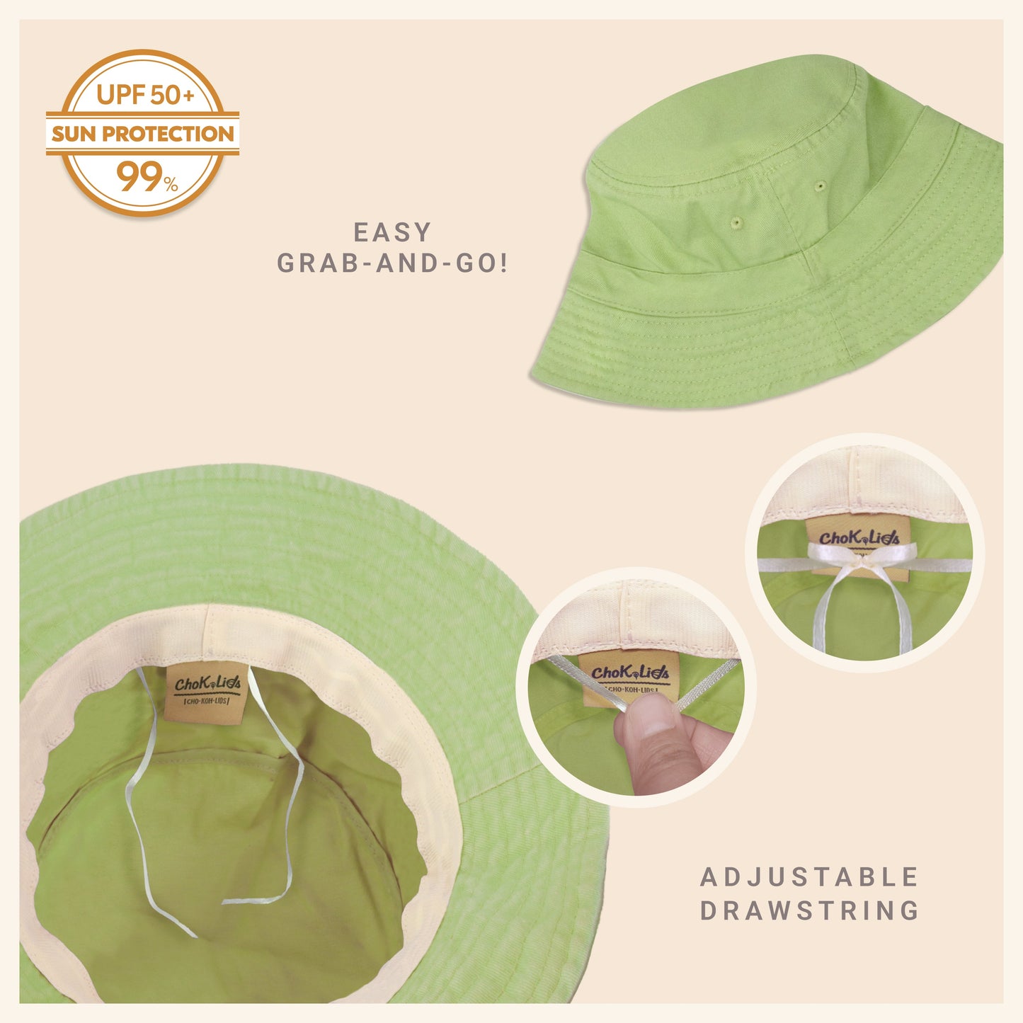 Classic Washed Cotton Bucket Hat – Unisex Canvas Sun Hat