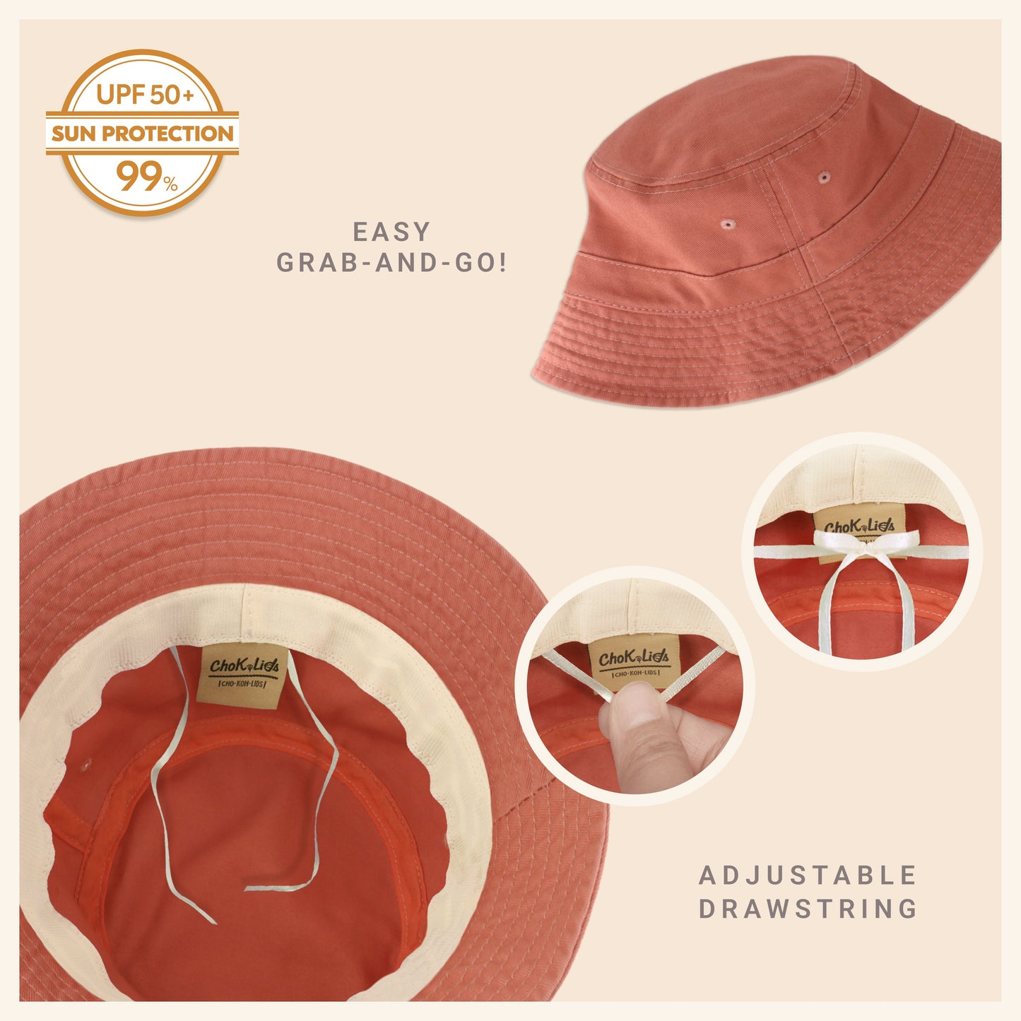 Classic Washed Cotton Bucket Hat – Unisex Canvas Sun Hat