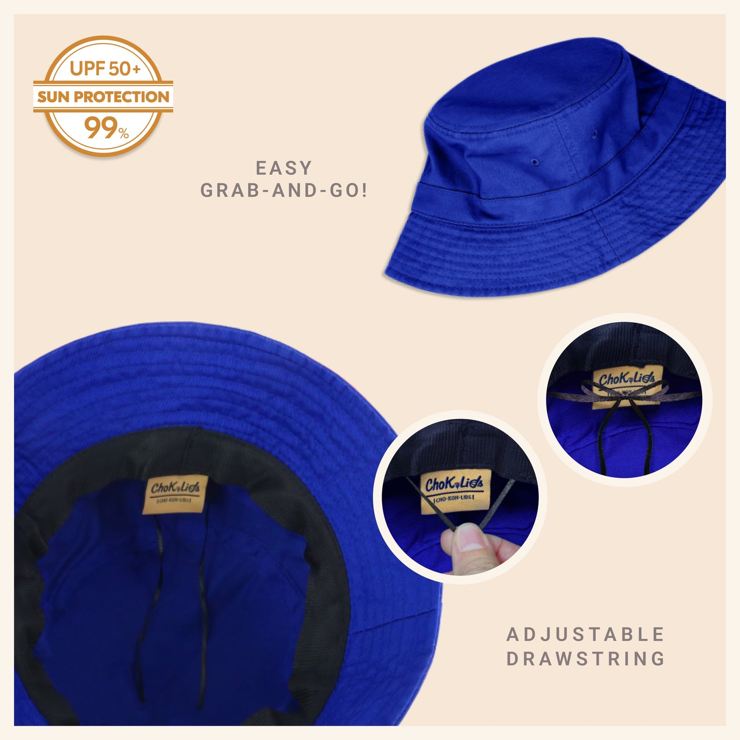 Classic Washed Cotton Bucket Hat – Unisex Canvas Sun Hat