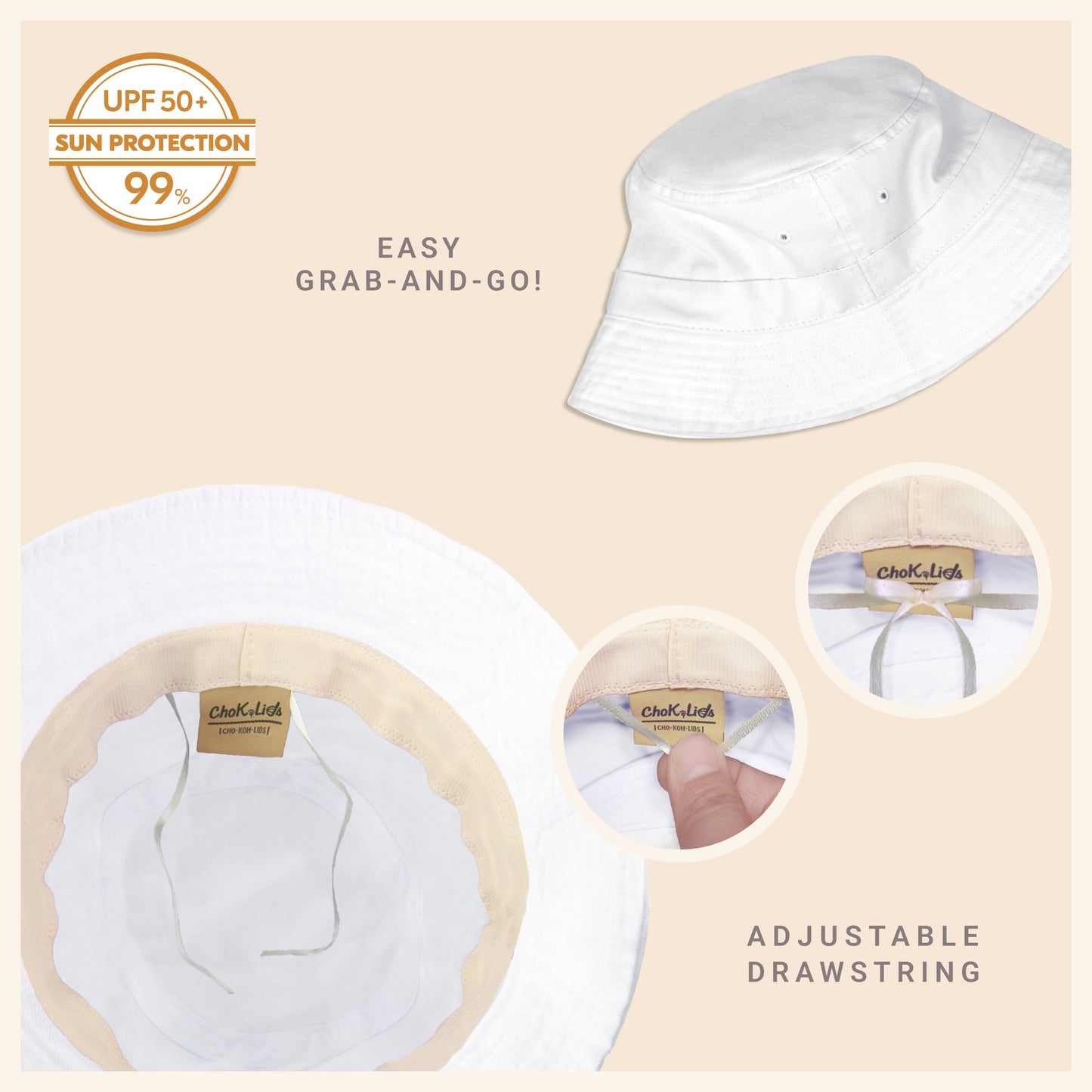 Classic Washed Cotton Bucket Hat – Unisex Canvas Sun Hat