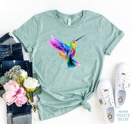 Hummingbird T-Shirt – Bird Graphic Tee | Bella+Canvas